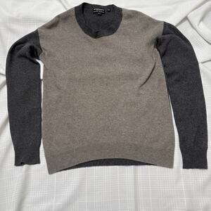 Repeat Cashmere Silver Edition Colorblock 100% Cashmere Sweater Small